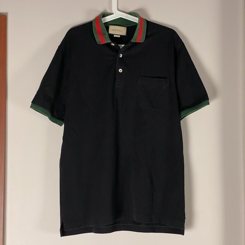 Polo nera gucci - gg, logo