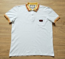 Polo Gucci bianca cotone tasca