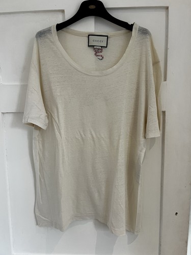 Gucci shirt panna ricamo - gucci,